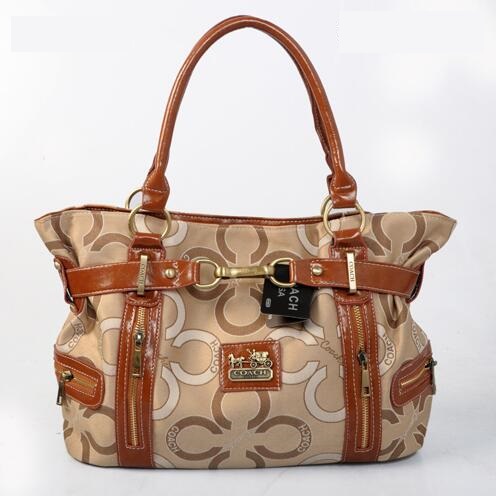 Coach In Monogram Medium Coffee Totes DNE